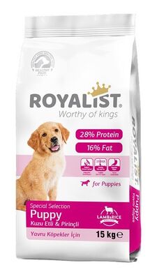 Royalist - Royalist Premium Kuzu Etli ve Pirinçli Yavru Köpek Maması 15 Kg