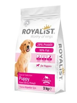 Royalist - Royalist Premium Kuzu Etli ve Pirinçli Yavru Köpek Maması 3 Kg