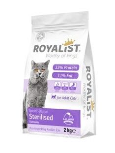 Royalist - Royalist Premium Sterilised Somonlu Kısırlaştırılmış Yetişkin Kedi Maması 2 Kg