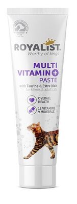Royalist - Royalist Taurin ve Mineral Katkılı Genel Sağlık Destekleyici Kedi Multivitamin Paste 100 Gr