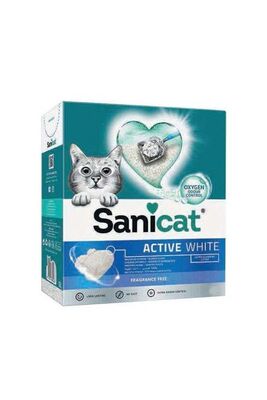 Sanicat - Sanicat Active White Oxygen Control Ultra Topaklanan Oksijen Kontrol Kedi Kumu 10lt