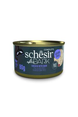 Schesir - Schesir After Dark Pate Tavuk Etli Ve Ördek Etli Tahılsız Yetişkin Kedi Konservesi 80 gr
