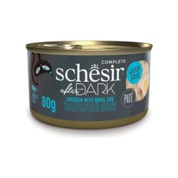 Schesir After Dark Pate Tavuklu ve Bıldırcın Yumurtalı Yetişkin Kedi Konservesi 80 gr - Thumbnail