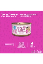 Schesir Babycat Tavuklu Ve Ciğerli Tahılsız Yavru Kedi Konservesi 70 gr - Thumbnail
