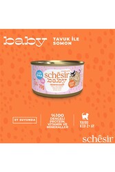 Schesir Babycat Tavuklu Ve Somon Balıklı Tahılsız Yavru Kedi Konservesi 70 gr - Thumbnail