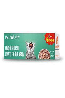 Schesir - Schesir Box Karışık Kedi Konservesi - 6 Al 5 Öde