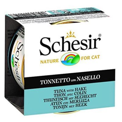 Schesir - Schesir Jelly Tuna ve Barlam Balıklı Kedi Konservesi 85 Gr