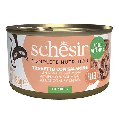 Schesir - Schesir Jöle İçinde Ton Balıklı ve Somonlu Kedi Konserve Maması 85gr