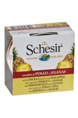 Schesir - Schesir Tavuk Fileto Ve Ananaslı Yetişkin Köpek Yaş Maması 150 gr