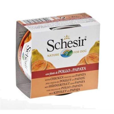 Schesir - Schesir Tavuk Ve Papaya Köpek Konservesi 150 gr