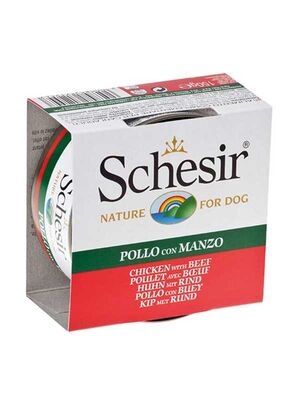 Schesir - Schesir Tavuklu Biftekli Köpek Konservesi 150 Gr