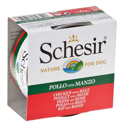 Schesir - Schesir Tavuklu Biftekli Köpek Konservesi 150 Gr