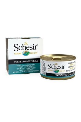 Schesir - Schesir Ton Balığı Ve Sarı Kuyruk Balıklı Jöleli Kedi Konservesi 85 gr