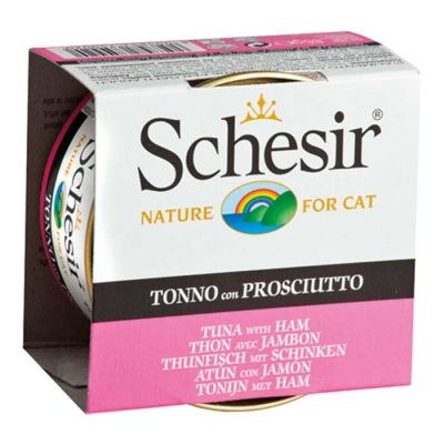 Schesir - Schesir Ton Balıklı ve Jambonlu Jöleli Kedi Konservesi 85 Gr