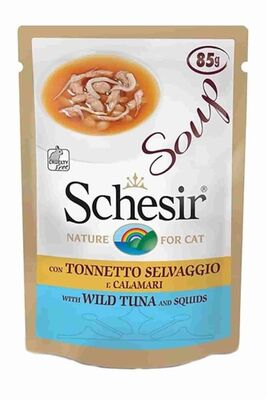 Schesir - Schesir Yetişkin Kediler Için Yabani Ton Balıklı Ve Balkabaklı Kedi Çorbası 85 gr