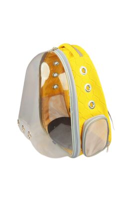 Glipet - Şeffaf Astronot Kedi Köpek Taşıma Çantası 42X22X33 Cm Ecose Sarı