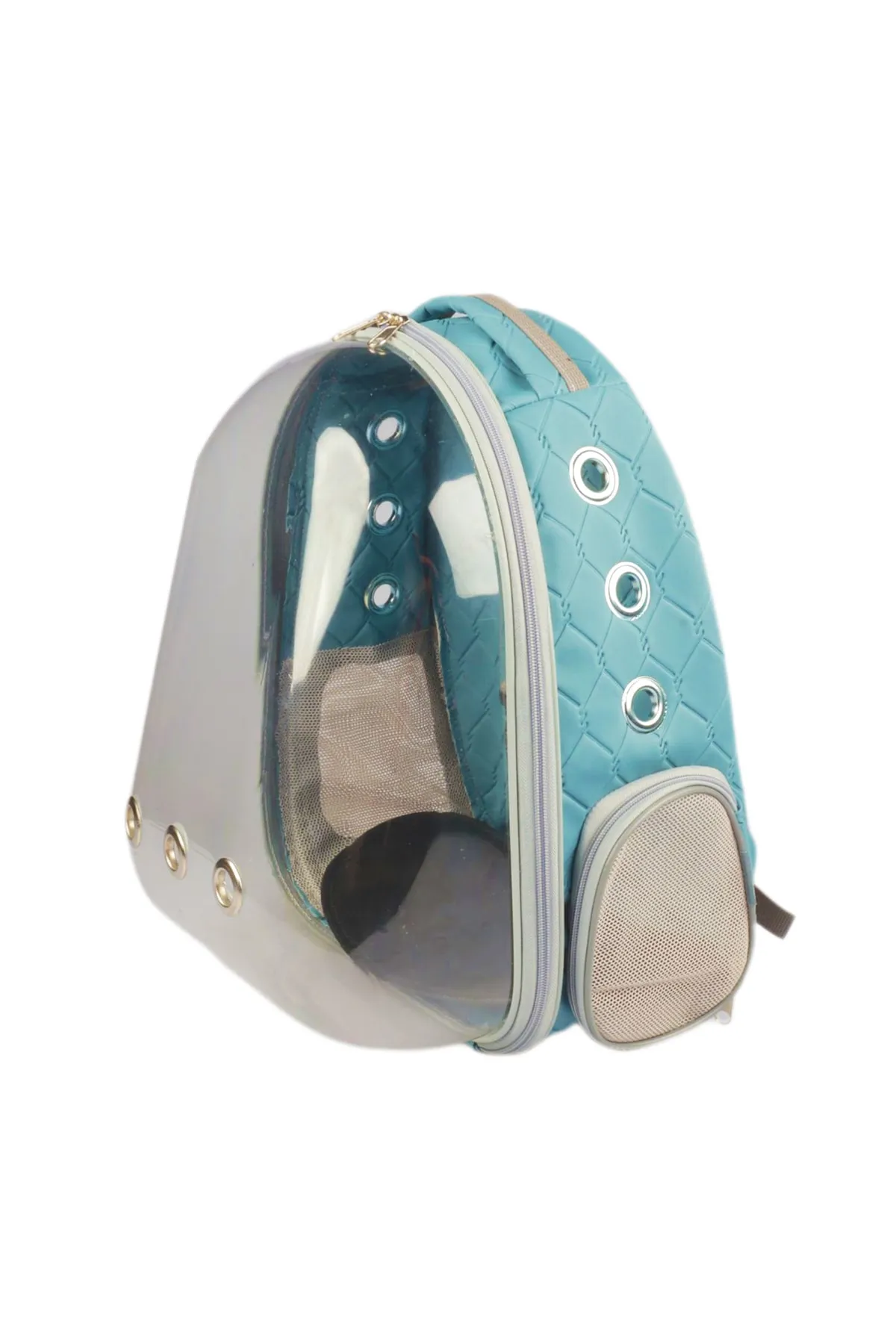Glipet - Şeffaf Astronot Kedi Köpek Taşıma Çantası 42X22X33 Cm Ecose Turkuaz