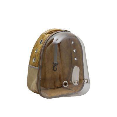 Miapet - Şeffaf Astronot Kedi Köpek Taşıma Çantası 42X22X33 Cm Sarı Crocodile