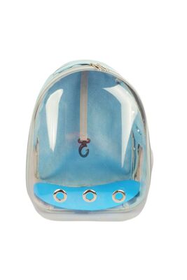 Glipet - Şeffaf Astronot Kedi Köpek Taşıma Çantası 42X22X33 Cm Snake Mavi