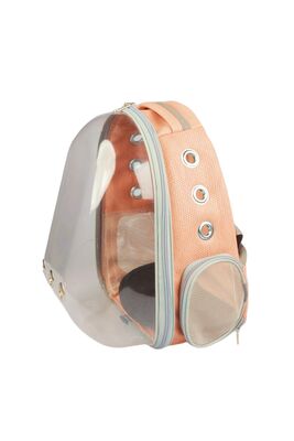 Glipet - Şeffaf Astronot Kedi Köpek Taşıma Çantası 42X22X33 Cm Snake Somon
