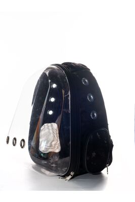 Miapet - Miapet Şeffaf Astronot Kedi Köpek Taşıma Çantası 42X22X33 Cm Pembe Star