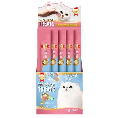 SmartHeart - SmartHeart Tavuklu Krema Kedi Ödül Maması 15gr 36'lı