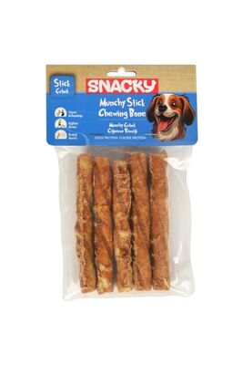 Snacky - Snacky Çıtır Munchy Sığır Etli Tavuklu Köpek Kemiği 13 cm 5 Adet