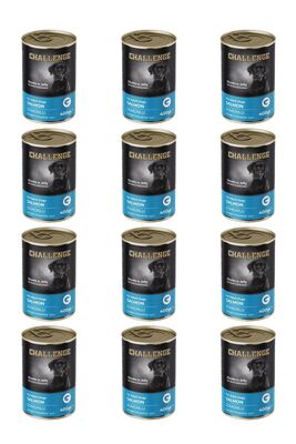 Challenge - Somonlu Yetişkin Köpek Konservesi 400 gr X 12 Adet