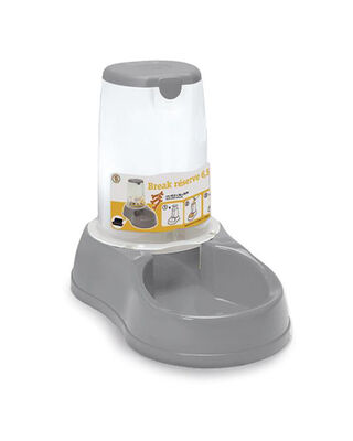 Stefanplast - Stefanplast Kedi Ve Köpek Mama Kabı 6.5 lt Gri 45,5 x 26 x 36,5 cm