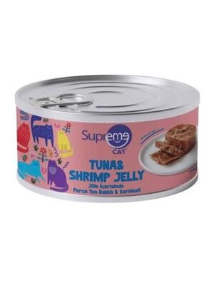 Supreme Dog - Supreme Cat Parça Etli Ton Balikli ve Karidesli Yas Kedi Mamasi 85 Gr
