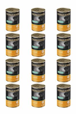 Challenge - Tavuklu Yetişkin Köpek Konservesi 400 gr x 12 Adet