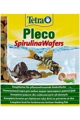 Tetra - Tetra Pleco Spiriluna Wafers Bitkisel Dip Balık Yemi - 15GR