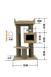 Toulouse Tırmalamalı Kedi Evi - Thumbnail