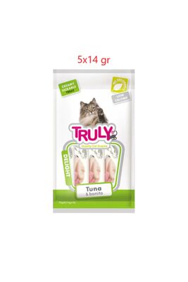 TRULY - Truly Delight Ton Balıklı Ve Palamutlu Sıvı Kedi Ödül Maması 14gr (5'li)