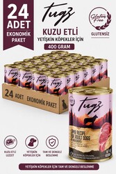 TUGZ Kuzu Etli Yetişkin Köpekler 400 Gram 24'lü Paket - Thumbnail