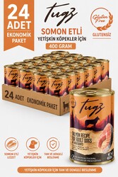 TUGZ Somon Etli Yetişkin Köpekler 400 Gram 24'lü Paket - Thumbnail