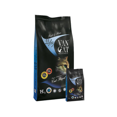 Vancat - VanCat Balıklı Pirinçli Kedi Maması Yetişkin 15 KG