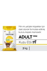 VetPrive Mini Ve Küçük Irk Yetişkin Köpek Maması Kuzu Etli 3 Kg - Thumbnail