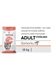 VetPrive Sterilised Somonlu Kısır Kedi Maması 1.5 Kg - Thumbnail