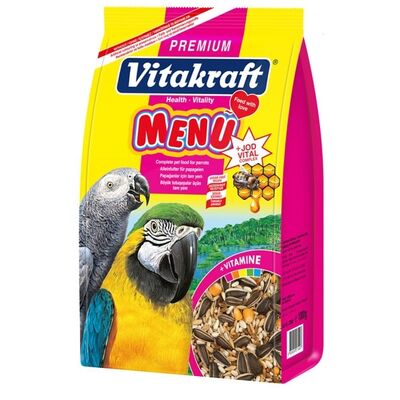 Vitakraft - Vitakraft Menu Ballı Papağan Yemi 1000 Gr