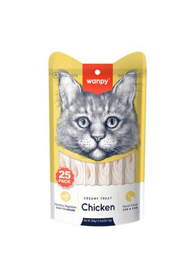 Wanpy - Wanpy Tavuk 25*14 Gr Krema Kedi Ödülü Rac-49