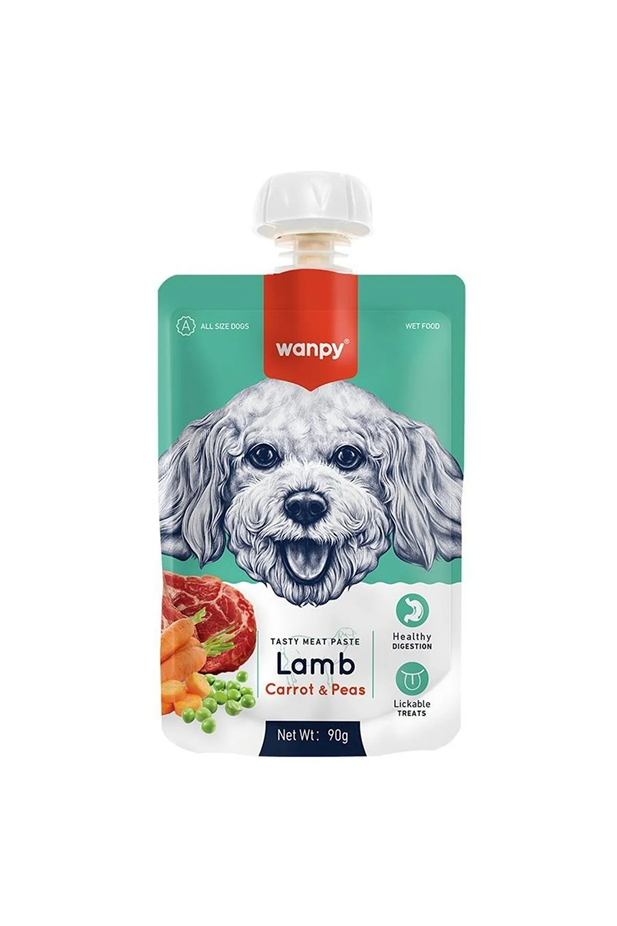 Wanpy - Wanpy Taze Kuzulu&havuçlu Köpek Et Ezmesi 90 Gr