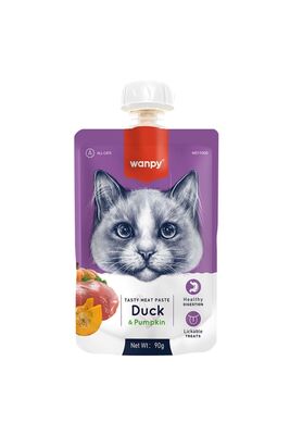 Wanpy - Wanpy Taze Ördekli&bal Kabaklı Kedi Et Ezmesi 90 Gr