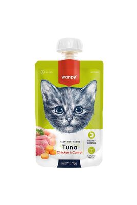 Wanpy - Wanpy Taze Ton Balıklı & Tavuklu Ezme Kedi Maması 90 g