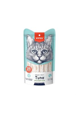 Wanpy - Wanpy Ton Ve Morina Balıklı Krema Kedi Ödülü 25x14 gr