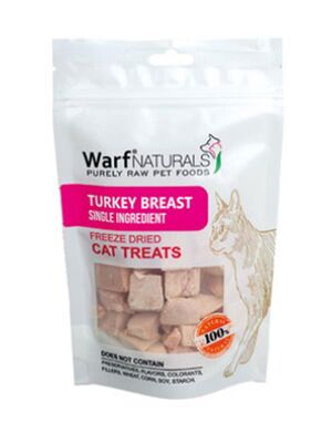 Warf Naturals - Warf Natural Dondurularak Kurutulmuş Kedi Ödülü Hindi Göğsü 40 gr