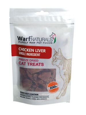 Warf Naturals - Warf Natural Dondurularak Kurutulmuş Kedi Ödülü Tavuk Ciğeri 40 gr