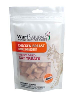 Warf Naturals - Warf Natural Dondurularak Kurutulmuş Kedi Ödülü Tavuk Göğsü 40 gr