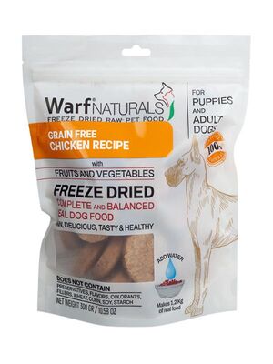 Warf Naturals - Warf Naturals Dondurularak Kurutulmuş Tavuk Etli Köpek Ödülü 300 gr