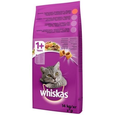 Whiskas - Whiskas Kuru Yetişkin Biftek ve Havuçlu Kedi Maması 14 kg